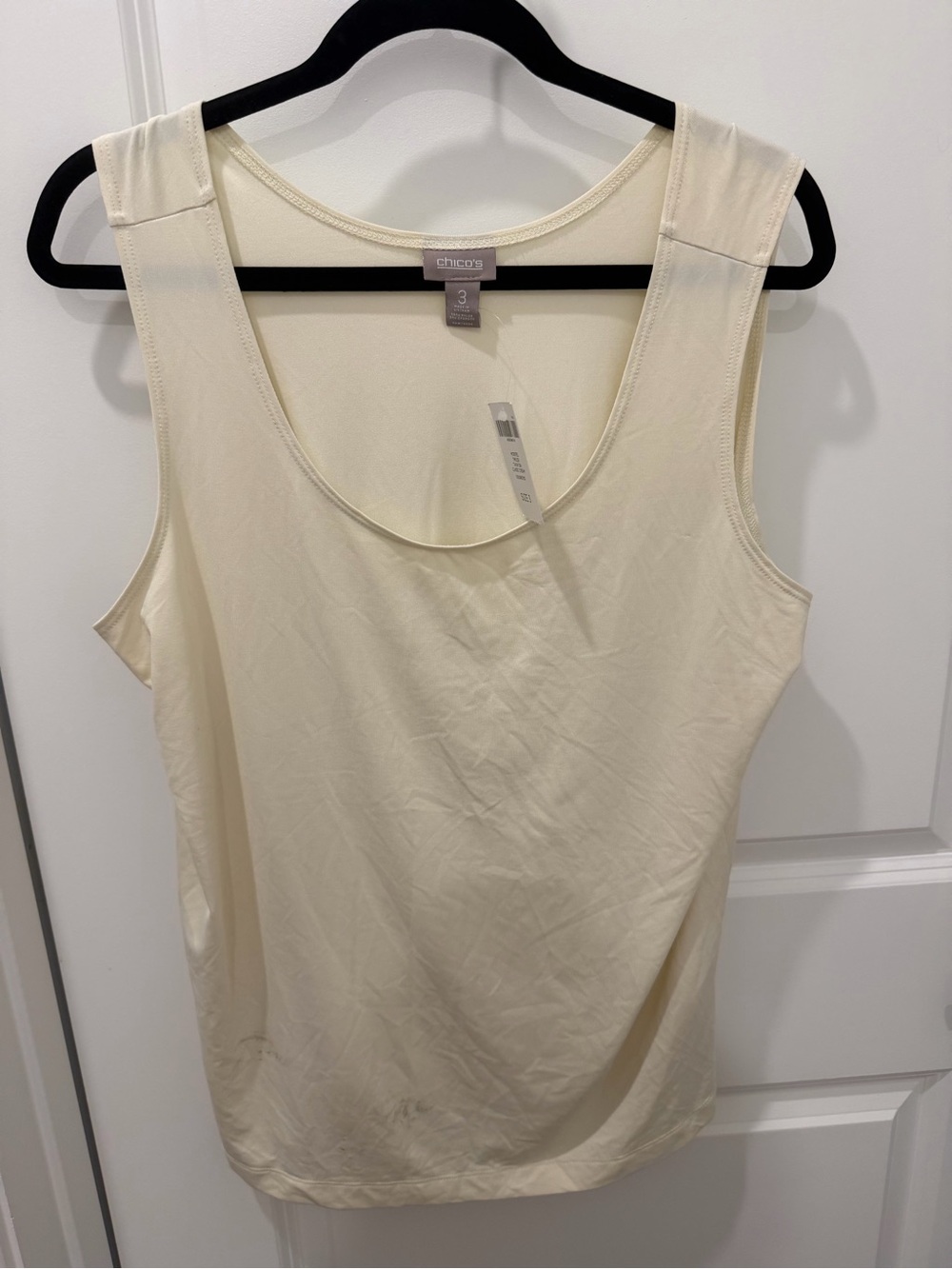 Chico's Cream Scoop Neck Tank